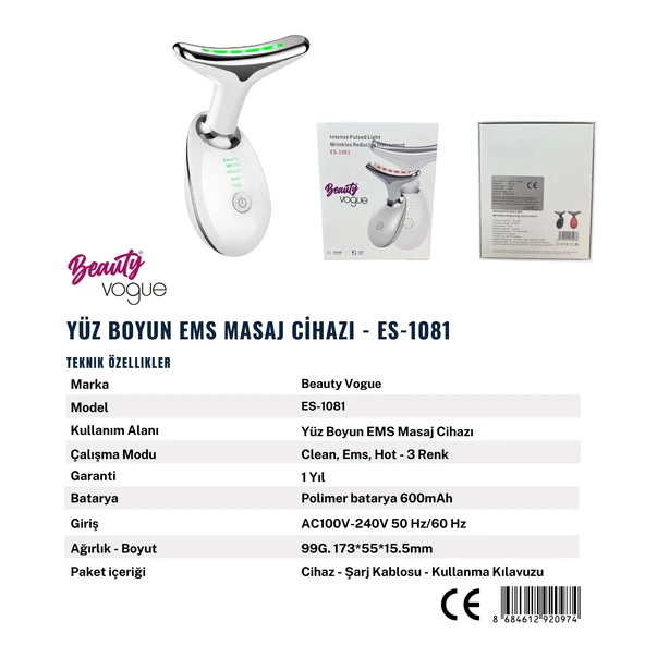 Beauty Vogue Yüz Ve Boyun Ems Güzellik Cihazı - 4