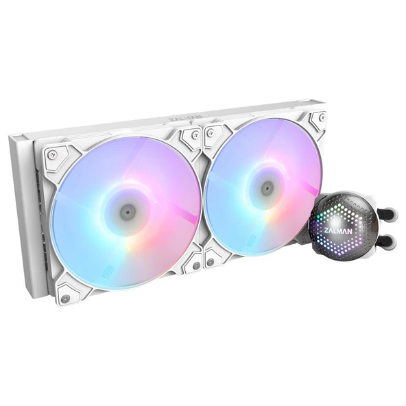 Zalman ALPHA28 Beyaz 83CFM 1600RPM 2*14cm ARGB Fan AMD AM5/Intel LGA1700 280mm Sıvı Soğutmalı CPU Fan