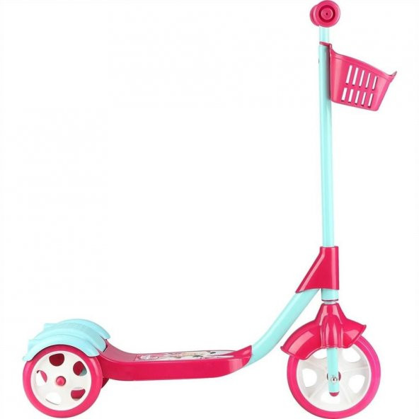 Erdem Oyuncak 3 Tekerlekli (Mega XL Tekerlek) Frenli, Sepetli, Yükseklik Ayarlı, Çocuk SCOOTER PRENSES ESC11E - 2
