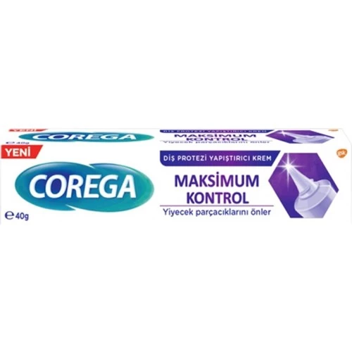 Corega Maksimum Kontrol Protez Yapıştırıcı Krem 40Gr