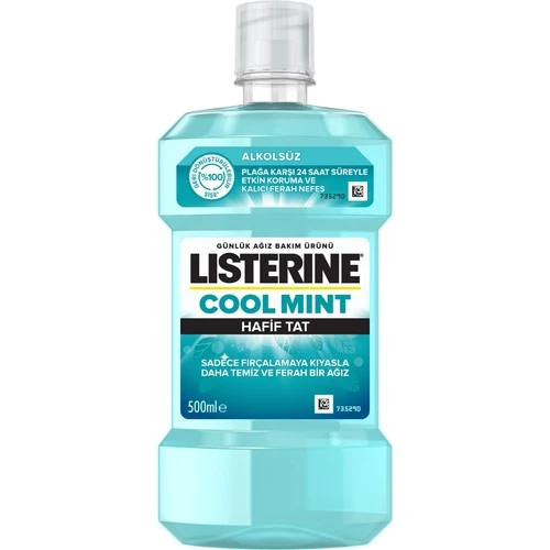 Listerine Cool Mint Hafif Tat Alkolsüz Ağız Bakım Suyu 500 Ml