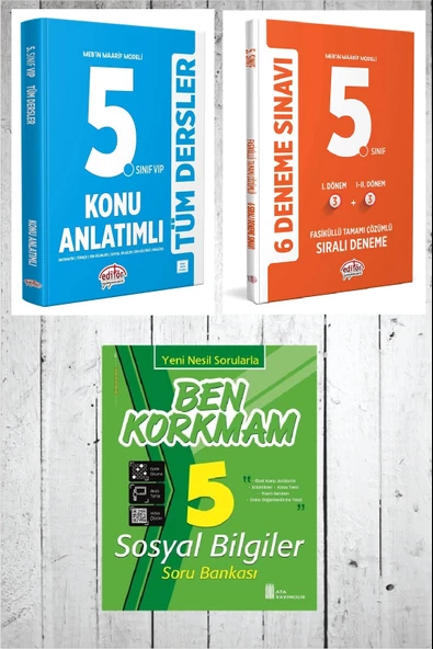 Editör 5.Sınıf VİP Tüm Dersler Konu Anlatımlı+Deneme Sınavı