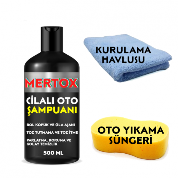 MERTOX CİLALI OTO ŞAMPUANI  500ML