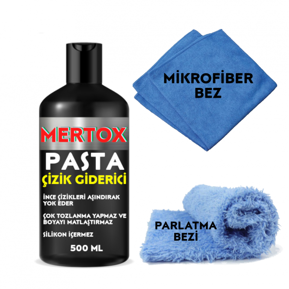 MERTOX ARAÇ ARABA OTOMOBİL OTO PASTA İNCE ÇİZİK GİDERİCİ BOYA PARLATICI 500ML