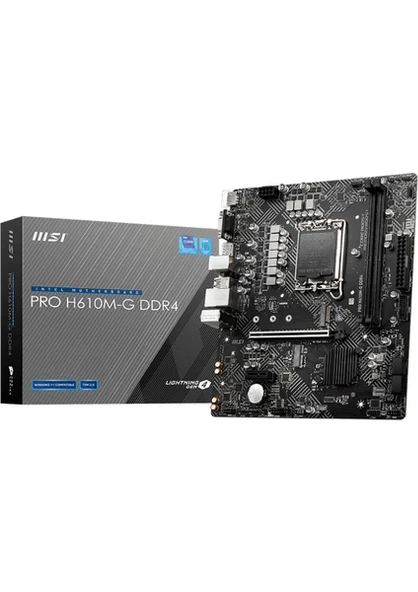 MSI Pro H610M-G Intel LGA1700 DDR4 Micro ATX Anakart AÇIK KUTU