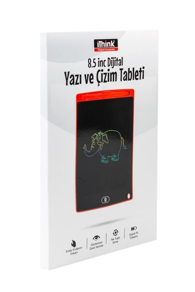 i'think DT-50 8.5" Kırmızı Yazı ve Çizim Tableti - Resim 3