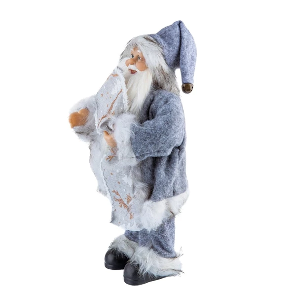 Gri Polarlı Noel Baba 30 cm - Mavi Su Dünyası - 2