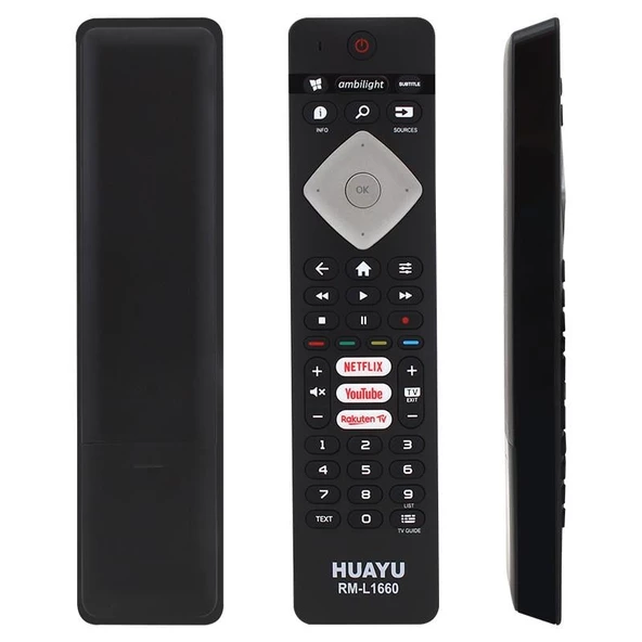 HUAYU KL PHILIPS RM-L1660 NETFLIX--YOUTUBE-RAKUTEN TV TUŞLU SES KOMUTSUZ LCD LED TV KUMANDA