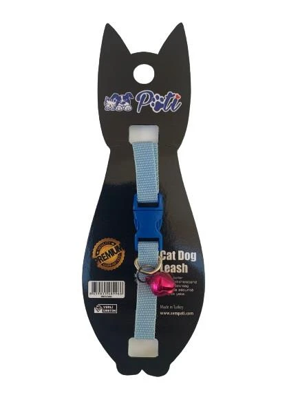 Pati Yavru Köpek ve Kedi Boyun Tasması (Ayarlanabilir) Mavi ürün görseli