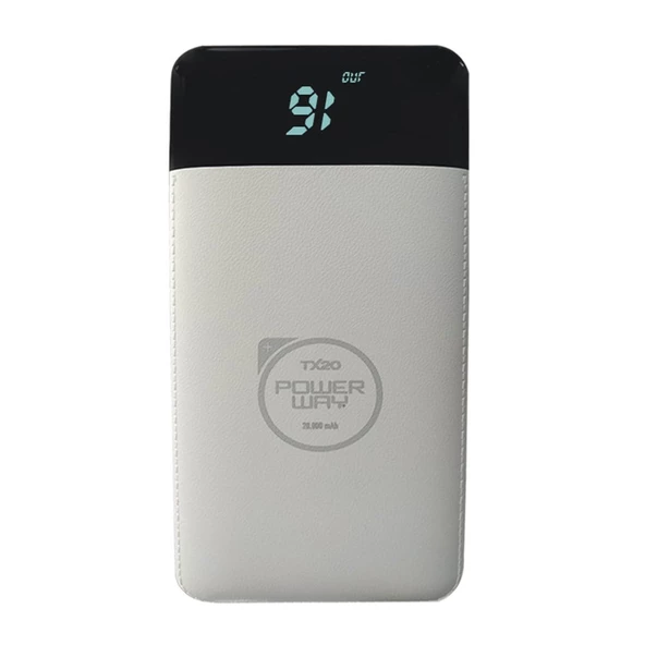 POWERWAY QC20 20000 MAH ÇİFT USB DİJİTAL EKRAN POWERBANK