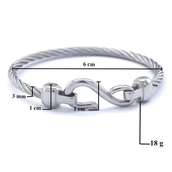 BZ 316l Çelik Halat Unisex Spor Kelepçe BLZ-475 - 3