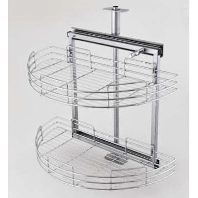 Çağdaş 1/2 Kör Köşe Raylı İkili Döner Sepet