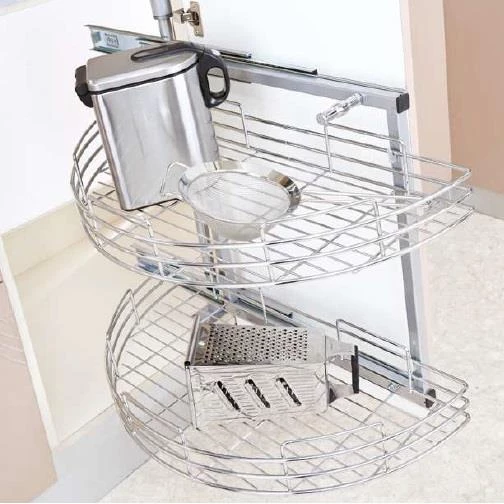 Çağdaş 1/2 Kör Köşe Raylı İkili Döner Sepet - 2