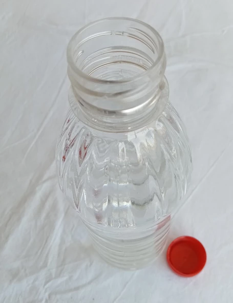 Plastik Şeffaf Şişe Pet Şişe 500 Ml 24 Adet Kilitli Kapak - 2