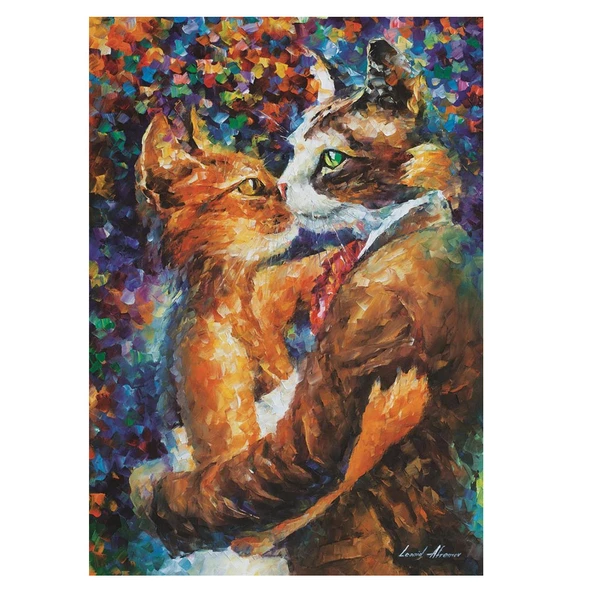 Art Puzzle Aşık Kedilerin Dansı 1000 Parça Puzzle - Resim 2