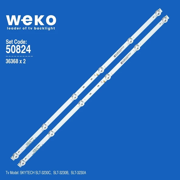 WKSET-5824 36368X2 119-00107 V1.0 20190813 32Z1 6S1P 2*6 2 ADET LED BAR (6V6LED57,4CM)