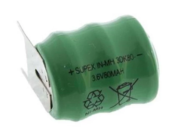 SUPEX 3DK80 3.6 VOLT 80 MAH BIOS PİLİ