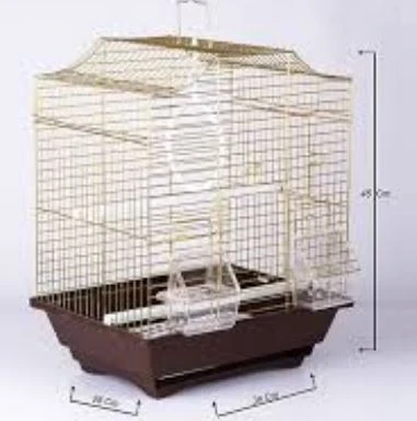 303BD/E Kuş Kafesi Pirinç 34x28x44 cm.(Çift Kapı)