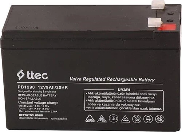 TTEC 12V 9AH BAKIMSIZ KURU TİP AKÜ