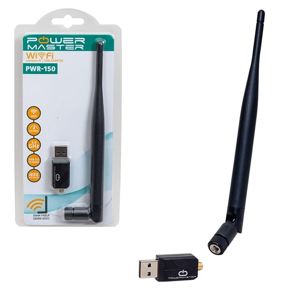 MAGBOX 802.11N MİCRO 7601 CHİPSET 2.4GHZ 150 MBPS ANTENLİ HD UYDU ALICI UYUMLU USB STİCK WİFİ ADAPTÖR