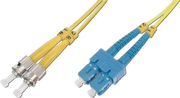 Beek ST-SC Fiber Optik Patch Kablo, 9/125 µ, Singlemode, 3.0mm, Duplex, OS2, LSZH, 2 metre