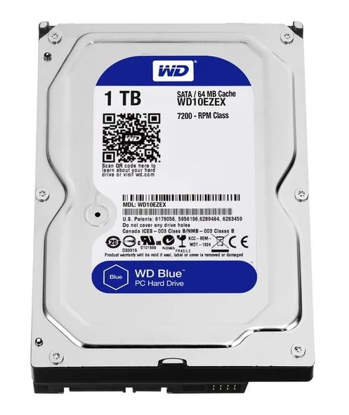 WD Caviar Blue 3.5 SATA 3 1TB 7200rpm 64MB