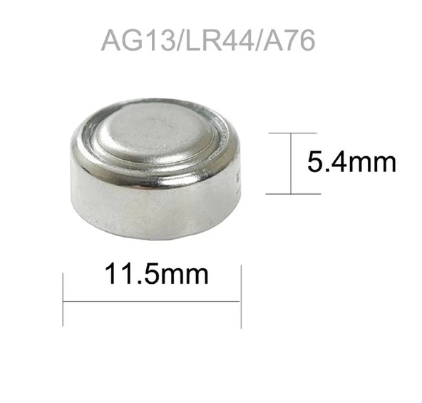 AG13/LR44 A76 LR1154 1.5V Alkalin Düğme Pil 10'lu - 3