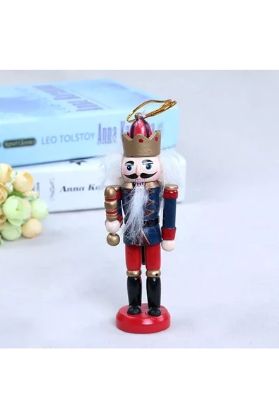 Nutcracker Fındıkkıran Yılbaşı Süsü 12cm Kurşunasker - Mavi