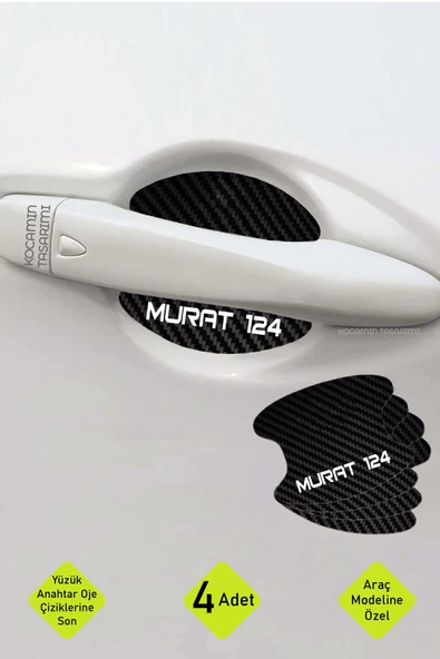 Tofaş Murat 124 Kapı İçi Karbon Desenli Estetik ve Koruyucu Çizik Önleyici Folyo Takımı Murat 124 Yazılı