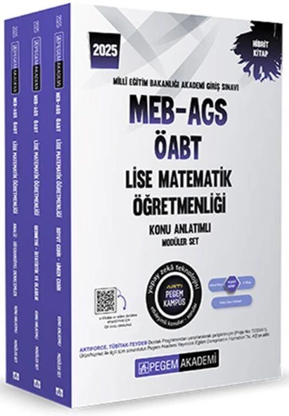 2025 MEB AGS ÖABT Lise Matematik Öğretmenliği Konu Anlatımlı Modüler Set Pegem Yayınları