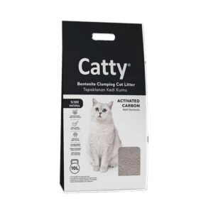 Catty Aktif Karbonlu Bentonit Kedi Kumu 10 Lt - Mükemmel Topaklaşma ve Koku Kontrolü