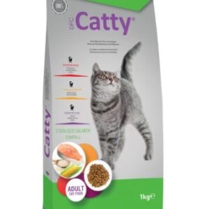 Catty Sterilised Somonlu Kısır Kedi Maması 1 Kg - Sağlıklı Kilo Kontrolü ve Dengeli Beslenme
