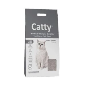 Catty Natural Parfümsüz Bentonit Kedi Kumu 10 Lt - Mükemmel Topaklaşma ve Koku Kontrolü