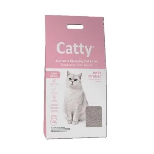 Catty Bebek Pudra Kokulu Bentonit Kedi Kumu 10 Lt - Mükemmel Topaklaşma ve Koku Kontrolü