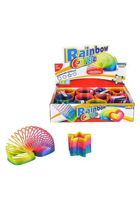 Sunman Gox Yay Rainbow Şeffaf Renkli Şekilli Stres Yayı