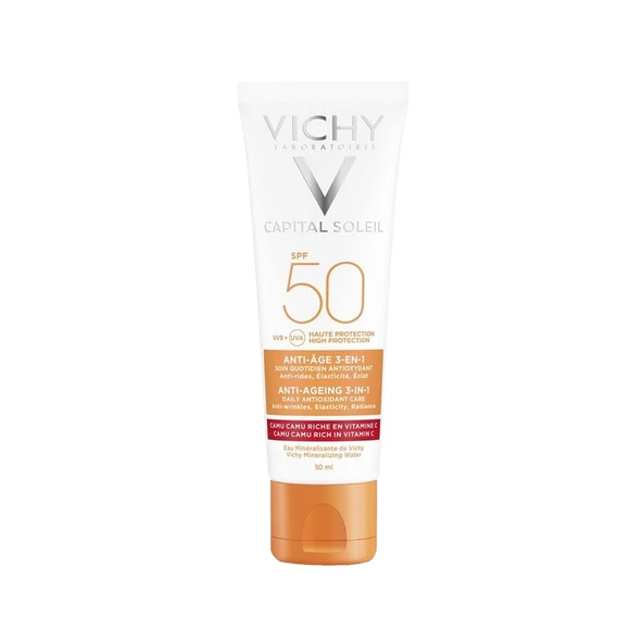 Vichy Capital Soleil SPF 50 Yaşlanma Karşıtı Yüz Güneş Kremi 50 ml