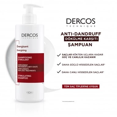 Vichy Dercos Energising Saç Dökülmesine Karşı Şampuan 400 ml - 2