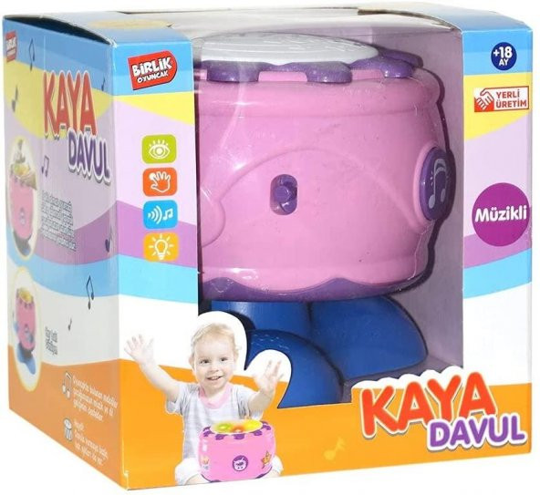 Birlik Oyuncak Kutulu Pilli Müzikli Ve Işıklı Kaya Davul Pembe - 3