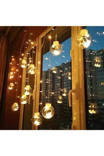 Pazariz 3 Metre 12 Top Ampüllü 108 Ledli Eklenebilir Hediyelik Yılbaşı Ledi