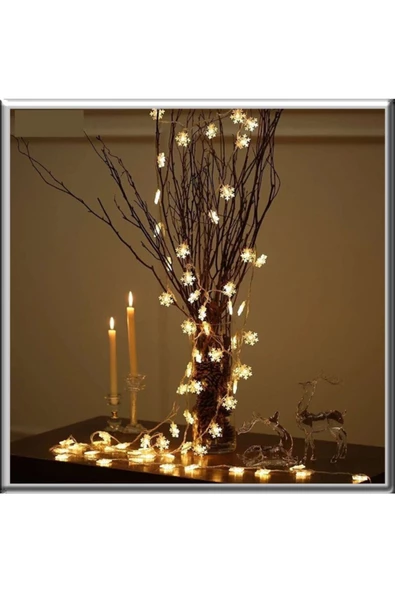 Pazariz 3,5 Metre Kar Tanesi Led Günışığı Yılbaşı Hediyelik - Resim 3