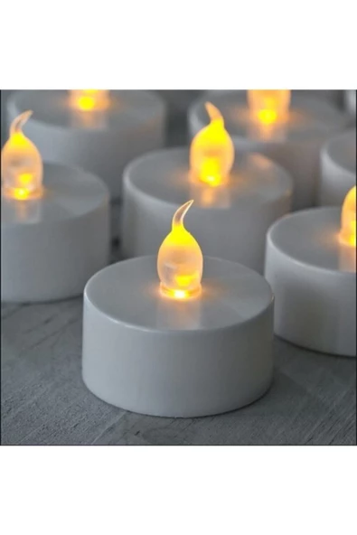 Pazariz Dumansız Işıklı Led Mini Mum 24 'lü Pilli - Resim 3
