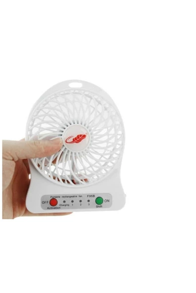 Pazariz Şarjlı Taşınabilir Mini Fan - Vantilatör - Resim 3