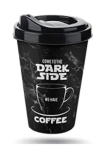 Pazariz Ihtiyaçlimanı  Coffe Plastik Bardak 400 Ml (dark Side), Kahve Çay Bardağı