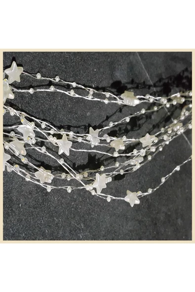 Pazariz 3 Metre Eninde 10adet  2 Metre Saçaklı Yıldızlı Peri Perde Led Günışığı ürün görseli 1