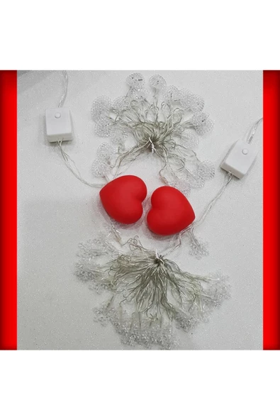 Pazariz Yılbaşı Hediye Seti 3 m Yaprak Led 2 Adet Kalp Led 3 mKartanesi Led ürün görseli 1