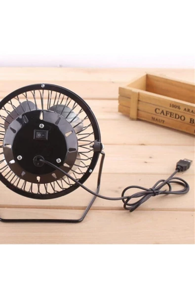 Pazariz Soğutucu Serinletici Pervaneli Masaüstü Küçük Ayaklı Vantilatör Klima Usb Fan Metal Fan - 3