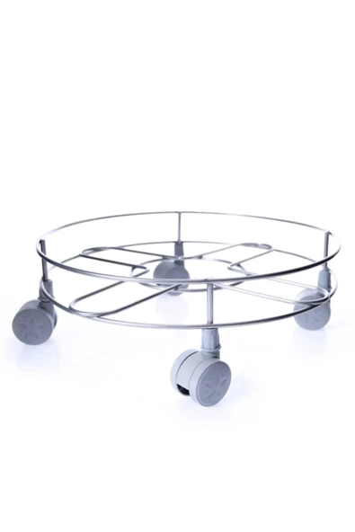 Pazariz Tekerlekli Tüp Damacana Saksı Altlığı Paslanmaz Çelik ürün görseli 1