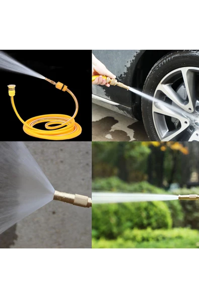 Pazariz Ayarlanabilir Püskürtme Tabancası Bahçe Bitkileri Sulama Yağmurlama Basınçlı Araba Yıkama - 3