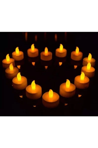 Pazariz Dumansız Işıklı Led Mini Mum 24 'lü Pilli - Resim 2