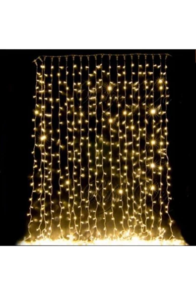 Pazariz 2x2 Mt Pirinç Perde Led & Uzaktan Kumandalı 8 Fonksiyonl Animasyonlu Günışığı - Pilli - Resim 3